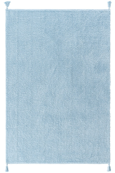 Cool Halı Cool Cotton CCN Plain Mavi Yumuşak Tuşeli Kolay Temizlenir Makinede Yıkanabilir Kaymaz Taban %100 Naturel Bebek Halısı